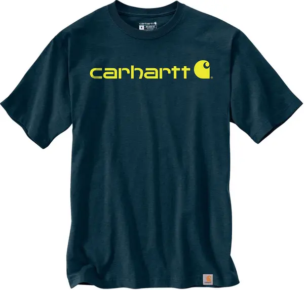 Carhartt EMEA Core Logo Workwear Short Sleeve T-Shirt, blue-yellow, Size M