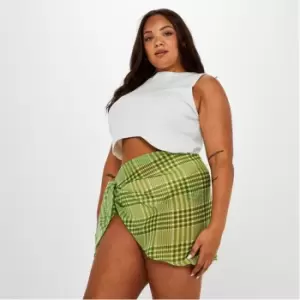 Missguided Plus Size Check Tie Sie Sarong - Multi