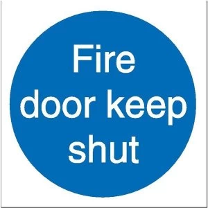 Stewart Superior M014SAV Self Adhesive Vinyl Sign 100x100mm Pack of 5 Fire Door Keep Shut