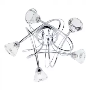 Bhs Marianne Flush Ceiling 5 Light Chrome