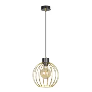 Emibig Pineta Black/Gold Wire Frame Pendant Ceiling Light 1x E27