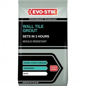 EvoStik Tile A Wall Fast Set Grout White 3KG