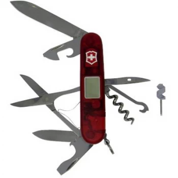 Victorinox Traveller 1.3705.AVT Swiss army knife + digital display No. of functions 25 Red (transparent)