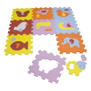Darpeje - Childrens Animals Hopscotch Floor Mat Puzzle with 9 Pieces (Multi-colour)