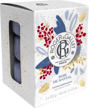 Roger & Gallet Bois de Santal Wellbeing Soaps 3 x 100g Gift Set