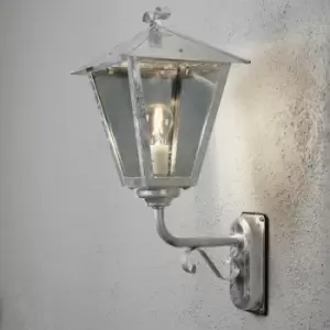 Konstsmide Benu Outdoor Classic Lantern Wall Light Up Galvanized Steel IP23