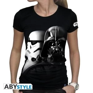 Star Wars - Vador-Troopers Womens Large T-Shirt - Black