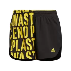 adidas Run Fast Running Shorts With Inner Briefs Womens - Black