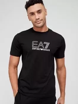 EA7 Emporio Armani Visibility Logo T-Shirt - Black, Size L, Men