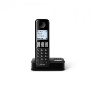 Philips D255 DECT telephone Black Caller ID