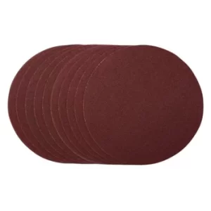 Draper Sanding Discs, 180mm, Hook & Loop, 80 Grit, (Pack of 10)