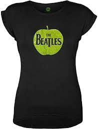 The Beatles - A is for Apple Womens T-Shirt - Black/Green