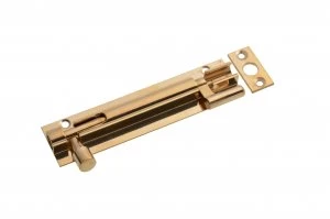 Wickes Necked Barrel Bolt - Brass 102mm