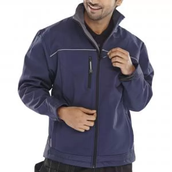 Click Soft Shell Jacket Navy Blue Medium