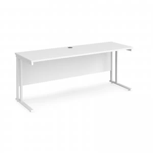 Maestro 25 WL Straight Desk 1800mm x 600mm - White Cantilever Frame w