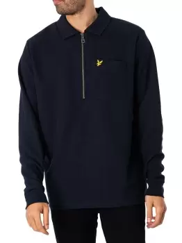 Crest Textured Quarter Zip Jacket