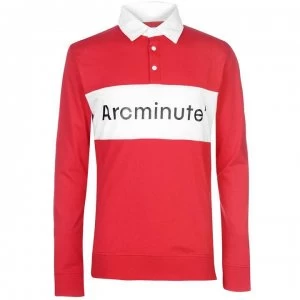 Arcminute Funnel Long Sleeve Polo - Red