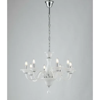 Fan Europe Lighting - Fan Europe SOFFIO 8 Light Chandeliers White 71x50cm