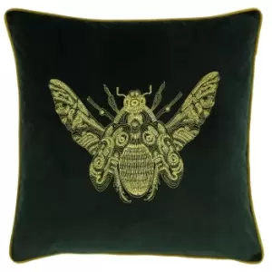 Cerana Bee Velvet Cushion Emerald, Emerald / 50 x 50cm / Cover Only