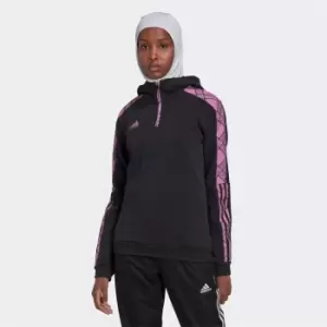 adidas Tiro Winterized Hoodie Womens - Black / Pulse Lilac