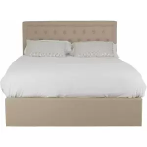 Hannah Beige Double Ottoman Bed - Premier Housewares