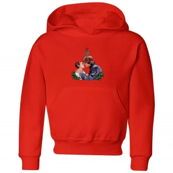 Star Wars Mistletoe Kiss Kids Christmas Hoodie - Red - 3-4 Years