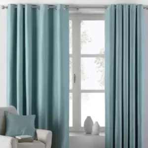 Atlantic Duck Egg Eyelet Curtains Blue