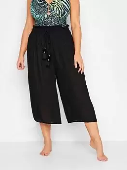 Yours Tassel Detail Culotte Black, Size 14-16, Women