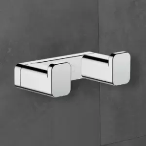 Hansgrohe - AddStoris Bathroom Double Robe Towel Hook Chrome Wall Mounted Modern - Chrome