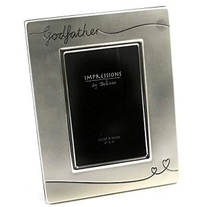 4" x 6" - Celebrations Silver Plated Godfather Photo Frame