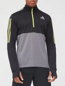 Adidas Own The Run Half Zip Top - Grey