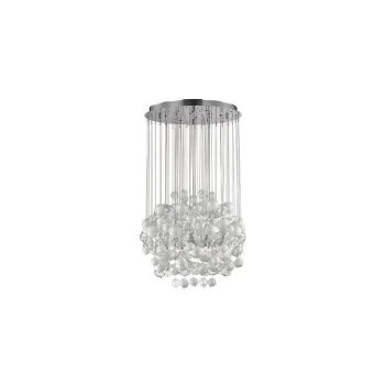 Ideal Lux Lighting - Ideal Lux Bollicine - 14 Light Blown Glass Bubbles Cluster Pendant White, G9