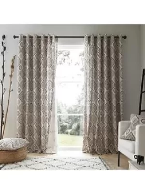 Pineapple Elephant Ziri Fully Lined Eyelet Curtains