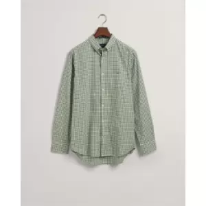 Gant Long Sleeve Gingham Shirt - Green