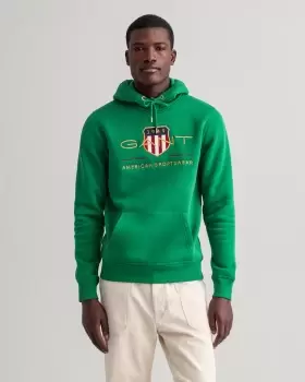 GANT Men Archive Shield Hoodie (S) Green