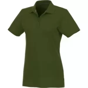 Elevate Womens/Ladies Helios Short Sleeve Polo Shirt (M) (Army Green)