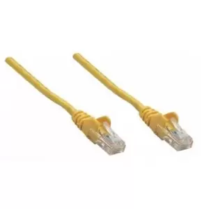 Intellinet Network Patch Cable Cat6 10m Yellow Copper U/UTP PVC RJ45 Gold Plated Contacts Snagless Booted Lifetime Warranty Polybag