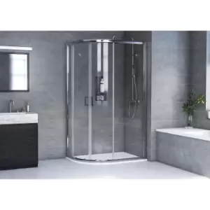 Aqualux KIT Edge8 OffSet Quad Shower Enclosure 1200 x 800 by 2000 x 8mm