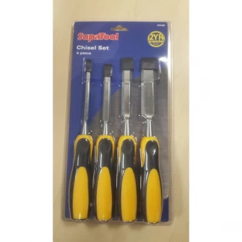 SupaTool Chisel Set With Bi Material Handles 4 Piece