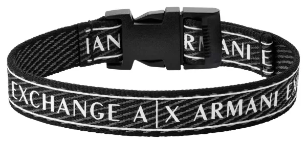 Armani Exchange AXG0082040 Mens Black Fabric Side Release Jewellery