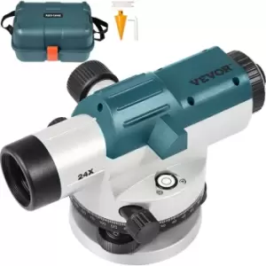 Automatic Optical Level, 24X, 40 mm Aperture Auto Level Kit with Magnetic Dampened Compensator and Transport Lock, Height Distance Angle Measuring