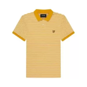 Lyle and Scott Lyle & Scott 2 Colour Stripe Polo Shirt - Yellow