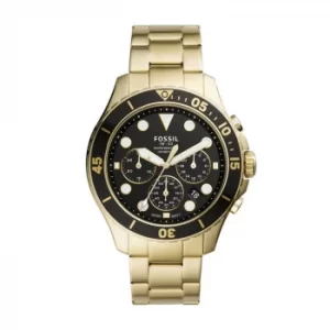 Fossil FB-03 Mens Gold Tone Bracelet Watch