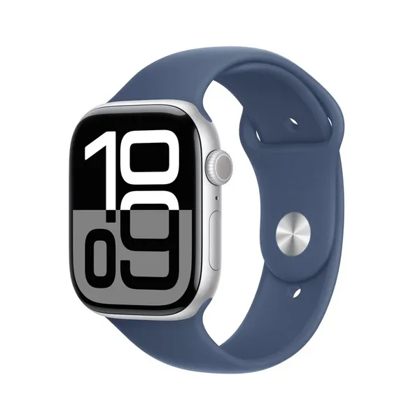 Apple Series 10 - 46mm Apple Watch in Denim Sport Band - S/M