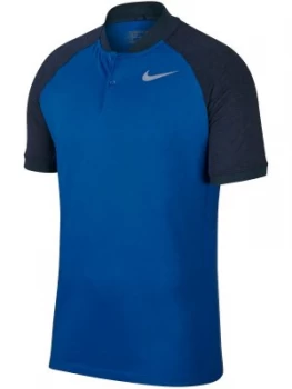 Mens Nike Transition Dry Colour Blocked Polo Royal Blue