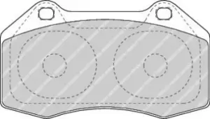 Ferodo FDB1667 Brake Pad Set Front Axle Premier Car