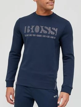 Hugo Boss Athleisure Salbo Iconic Sweatshirt Navy Size L Men