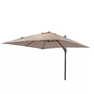 Platinum Challenger T2 3m Square Parasol (base not included) - Taupe