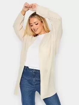 Yours Basic Twist Cardigan - Natural, Size 14-16, Women