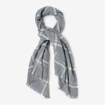 Jack Wills Check Scarf - Grey Check